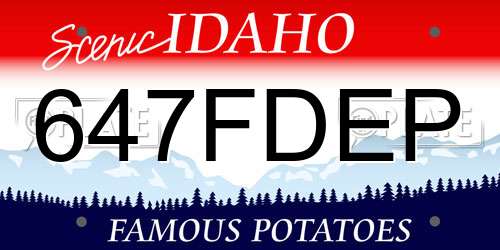 647FDEP Idaho License Plate