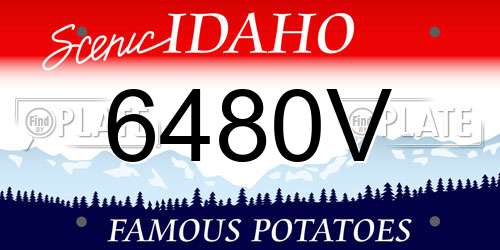 6480V Idaho License Plate