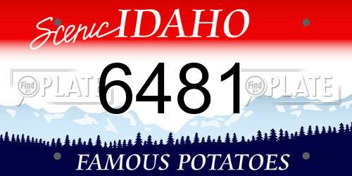 6481 Idaho License Plate