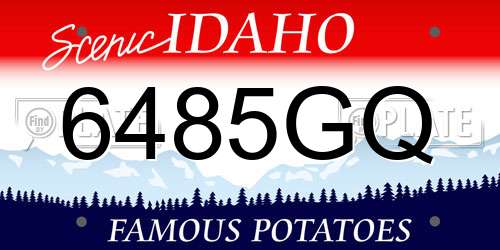 6485GQ Idaho License Plate