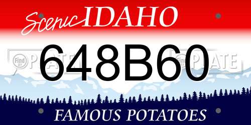 648B60 Idaho License Plate