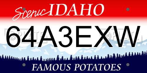 64A3EXW Idaho License Plate