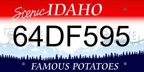 64DF595 Idaho License Plate