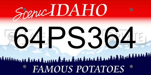 64PS364 Idaho License Plate