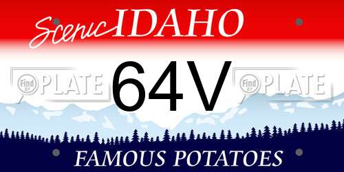 64V Idaho License Plate