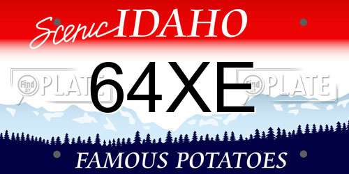 64XE Idaho License Plate