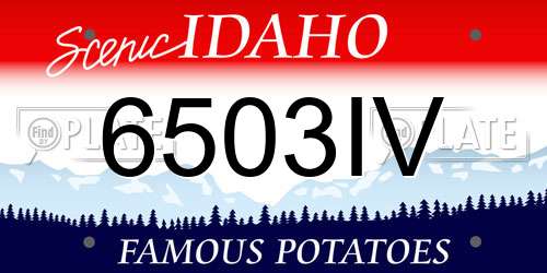 6503IV Idaho License Plate