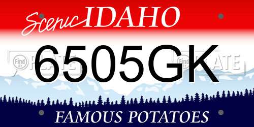 6505GK Idaho License Plate