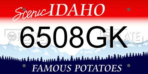6508GK Idaho License Plate