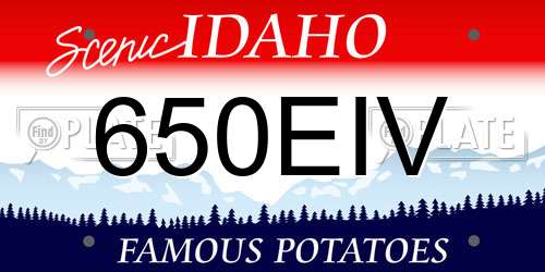 650EIV Idaho License Plate