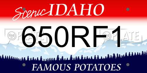 650RF1 Idaho License Plate