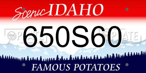 650S60 Idaho License Plate
