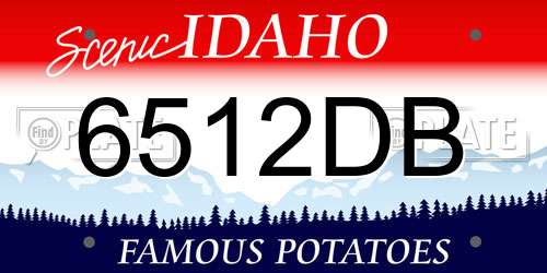 6512DB Idaho License Plate
