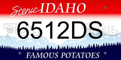 6512DS Idaho License Plate