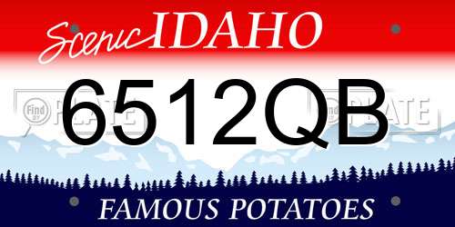 6512QB Idaho License Plate