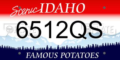 6512QS Idaho License Plate