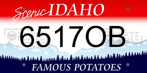6517OB Idaho License Plate