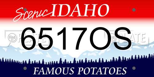 6517OS Idaho License Plate