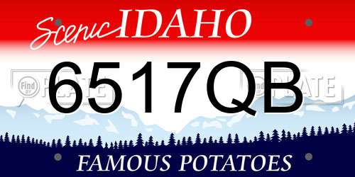 6517QB Idaho License Plate