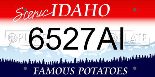 6527AI Idaho License Plate