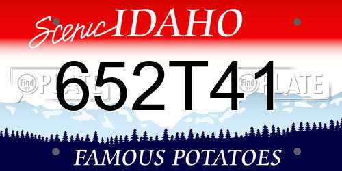 652T41 Idaho License Plate