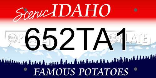 652TA1 Idaho License Plate