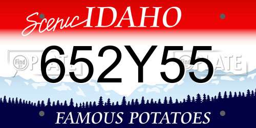 652Y55 Idaho License Plate