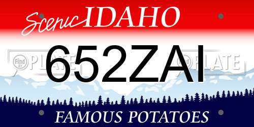 652ZAI Idaho License Plate