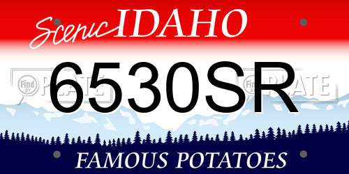6530SR Idaho License Plate