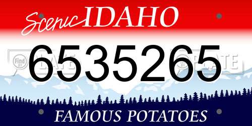 6535265 Idaho License Plate