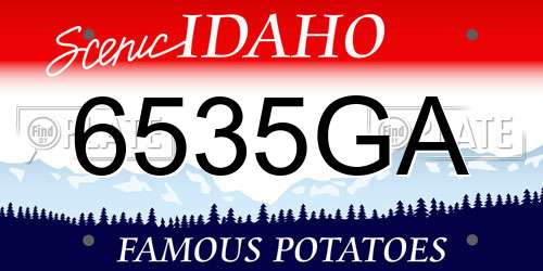 6535GA Idaho License Plate