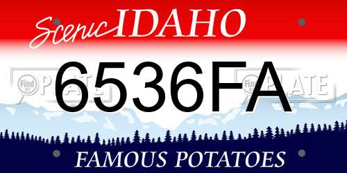 6536FA Idaho License Plate