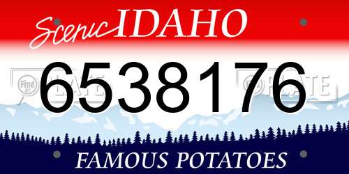 6538176 Idaho License Plate