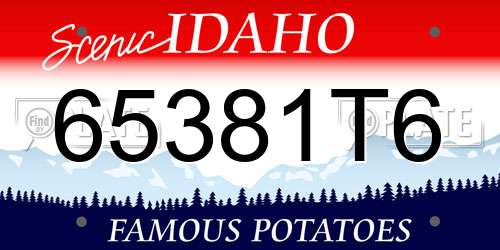 65381T6 Idaho License Plate