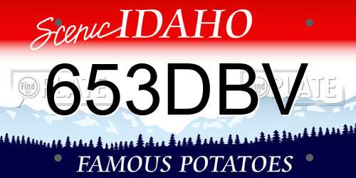 653DBV Idaho License Plate