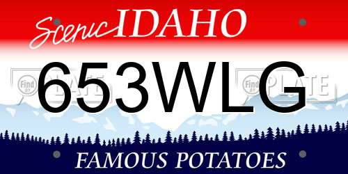 653WLG Idaho License Plate