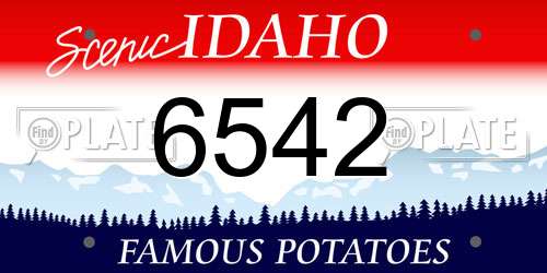6542 Idaho License Plate