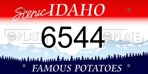 6544 Idaho License Plate