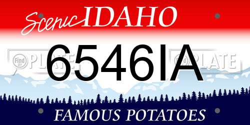6546IA Idaho License Plate