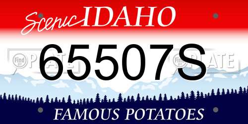 65507S Idaho License Plate