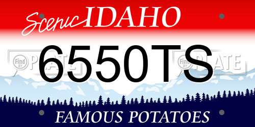 6550TS Idaho License Plate