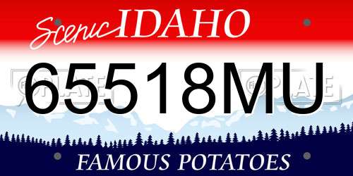 65518MU Idaho License Plate
