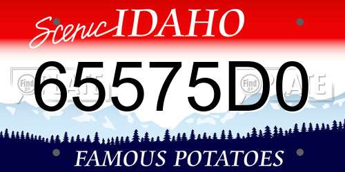 65575D0 Idaho License Plate