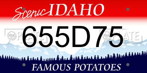 655D75 Idaho License Plate