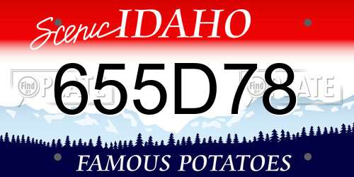 655D78 Idaho License Plate