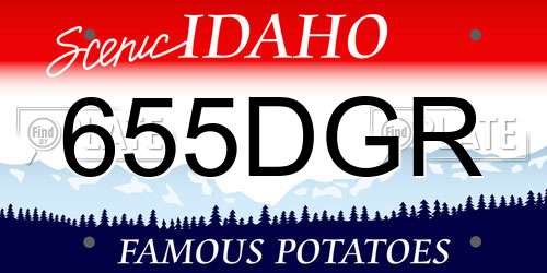 655DGR Idaho License Plate
