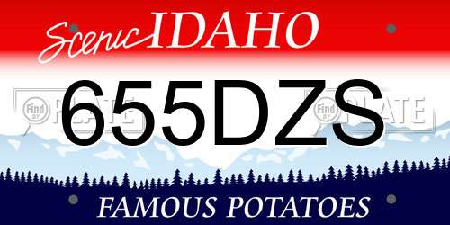 655DZS Idaho License Plate