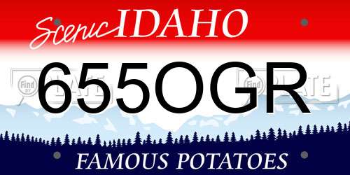 655OGR Idaho License Plate