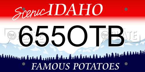 655OTB Idaho License Plate