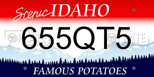 655QT5 Idaho License Plate